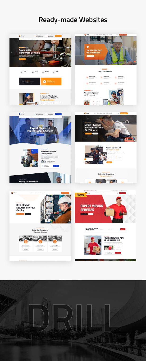 Drill - Handyman & Plumber Services HTML Template