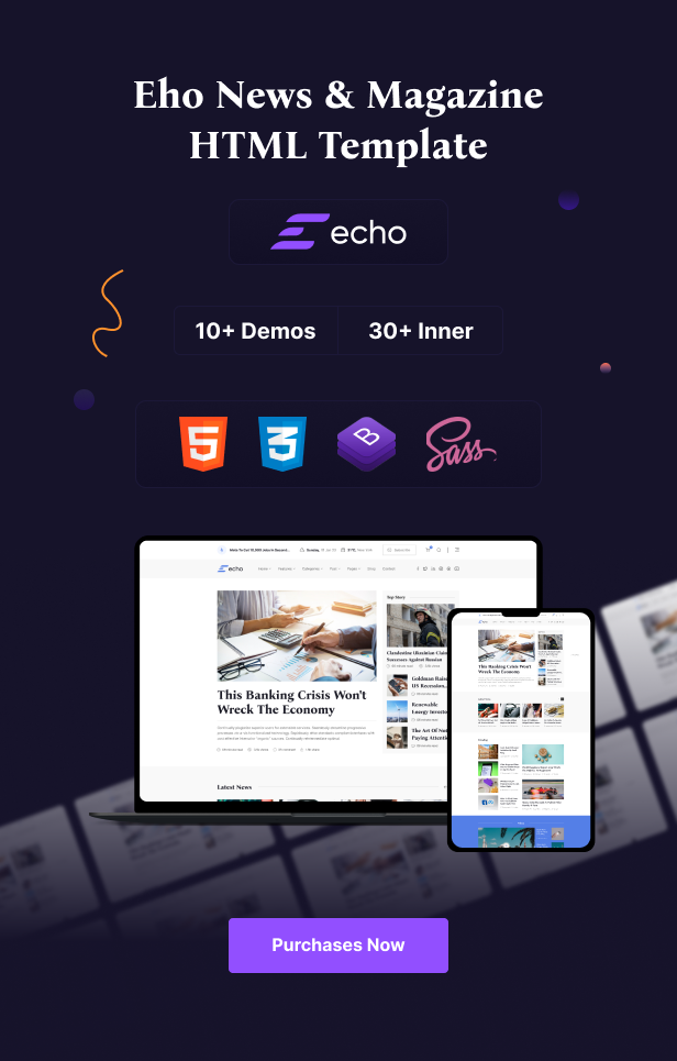 Echo - News & Magazine HTML Template