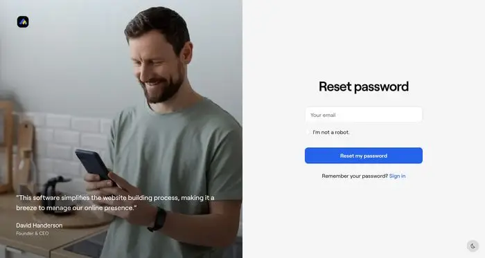Reset password