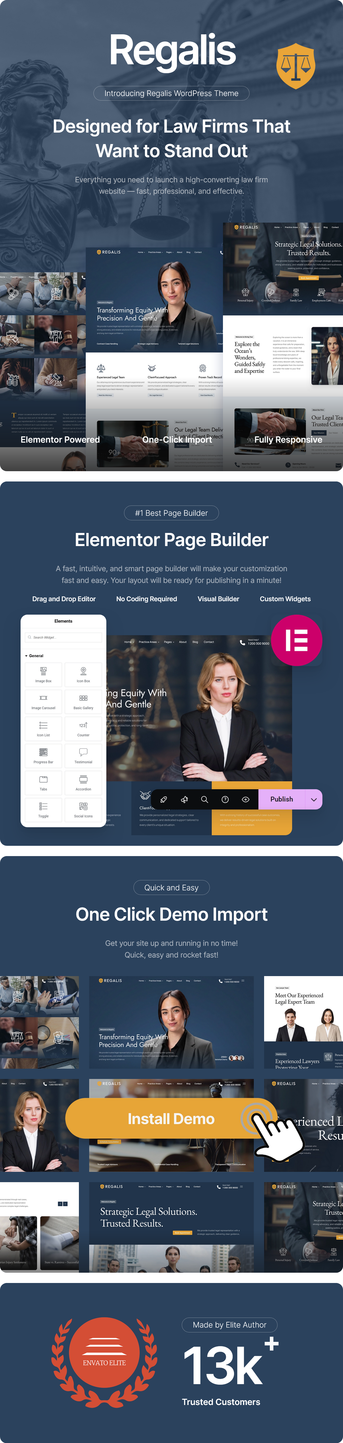 Regalis - Lawyer, Attorney and Law Firms WordPress Theme - 1