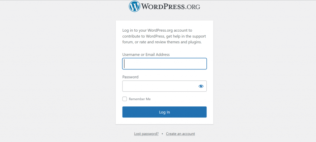How to contact WordPress support-  Log in to WordPress account 