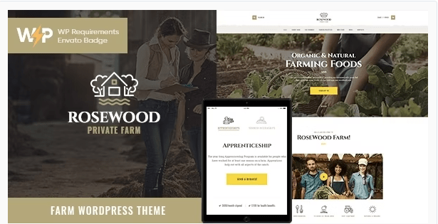 Best Organic Farming WordPress Themes- Rosewood 