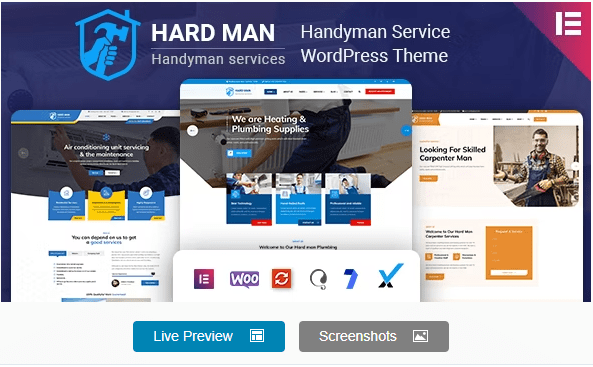 Best Handyman WordPress Themes- HardMan 